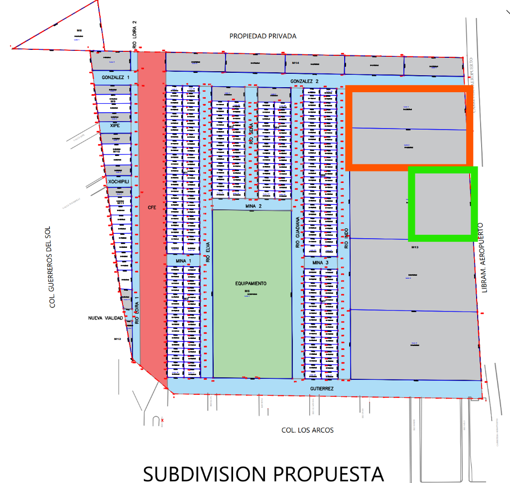 Plano subdivisión VIALEDSA